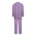 thumbnail image 5 of Hxshgdsn Family Pajamas Set Matching Striped Button Down Long Sleeve Tops And Straight Leg Pants Loungewear 2Pcs Purple Dad M, 5 of 7