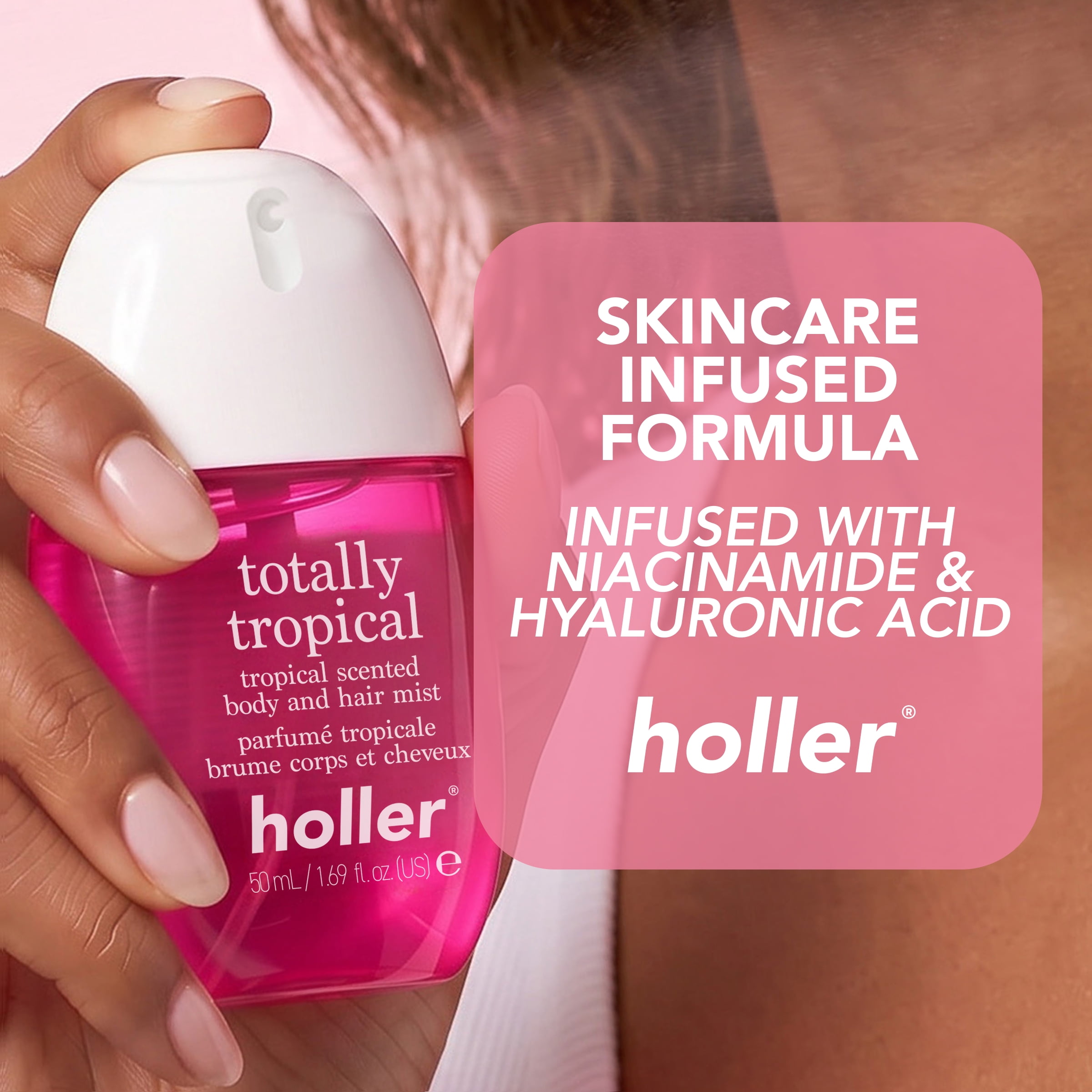 Holler Totally Tropic Scented Body and Hair Fragrance Mist, 1.69 fl oz