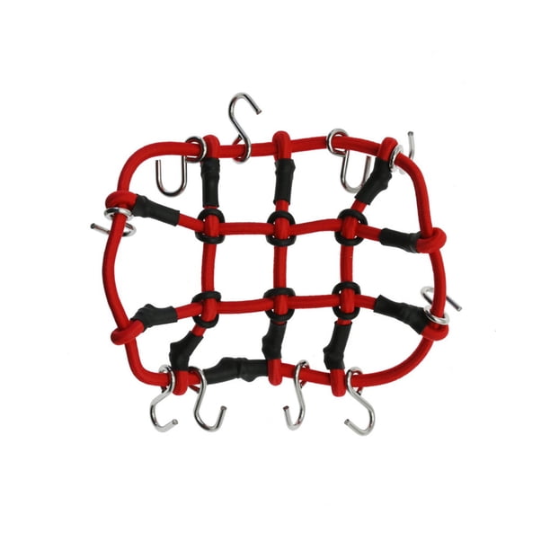 Vogacara Portaequipajes reutilizable Bungee Red de equipaje Piezas de bolsillo de malla desmontable Fuerte resistencia a la tracción para simulación RC Type3 NO3 Vogacara FN010401-01