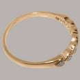 thumbnail image 5 of LBG British Made 18k Rose Gold Real Genuine Aquamarine Womens Eternity Ring - 33 size options - Size 8.25, 5 of 9