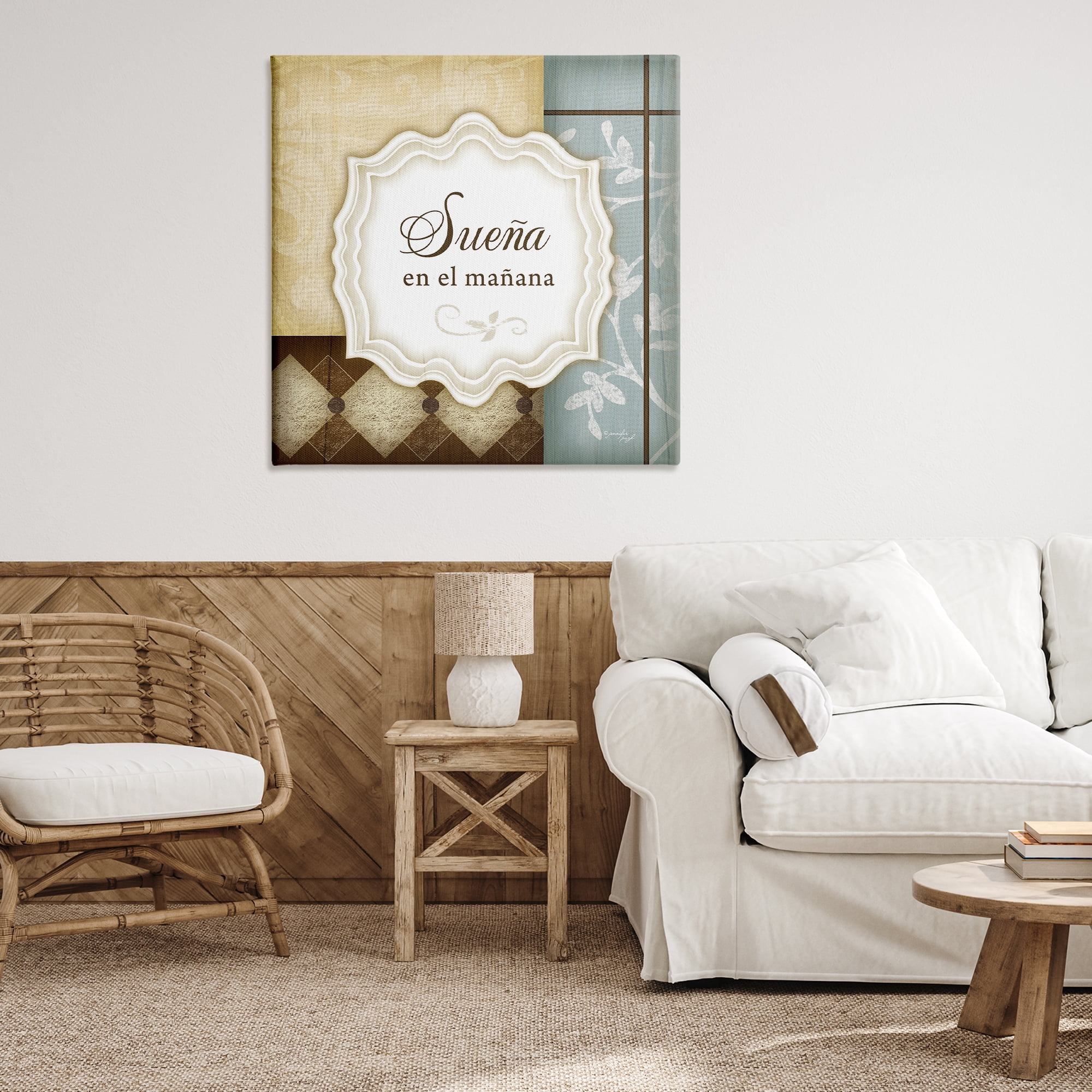Stupell Industries Sueña en el Mañana Inspirational Quotes & Sayings Painting Wrapped Canvas Art Print Wall Art, 36 x 36