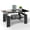 All Black, variant on Sumdeal Rectangular Glass Coffee Table, Modern Side Coffee Table for Living Room Office,Coffee