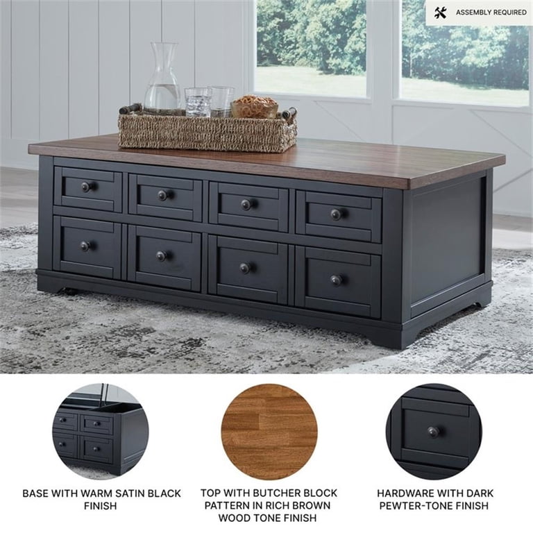 Signature Design by Ashley Wildenauer Black Lift-Top Coffee Table