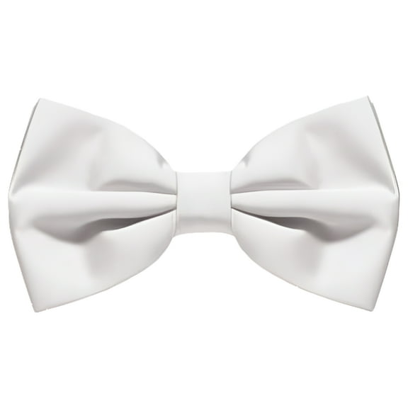 Mens WHITE Pre-tied Bow Tie Adjustable Wedding Prom