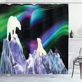 thumbnail image 1 of Ambesonne Polar Bear Shower Curtain, Aurora Borealis Ice, 69"Wx84"L, Multicolor, 1 of 3
