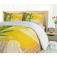 thumbnail image 5 of Ambesonne East Duvet Cover Set, Exotic Full Moon Clouds Look, 2-Calking, Yellow Green Pale Brown, 5 of 7