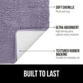 thumbnail image 3 of GORILLA GRIP Chenille Bath Rug, 30x20, Rubber Backing Quick Dry Washable Microfiber Mats, Light Purple, 3 of 10