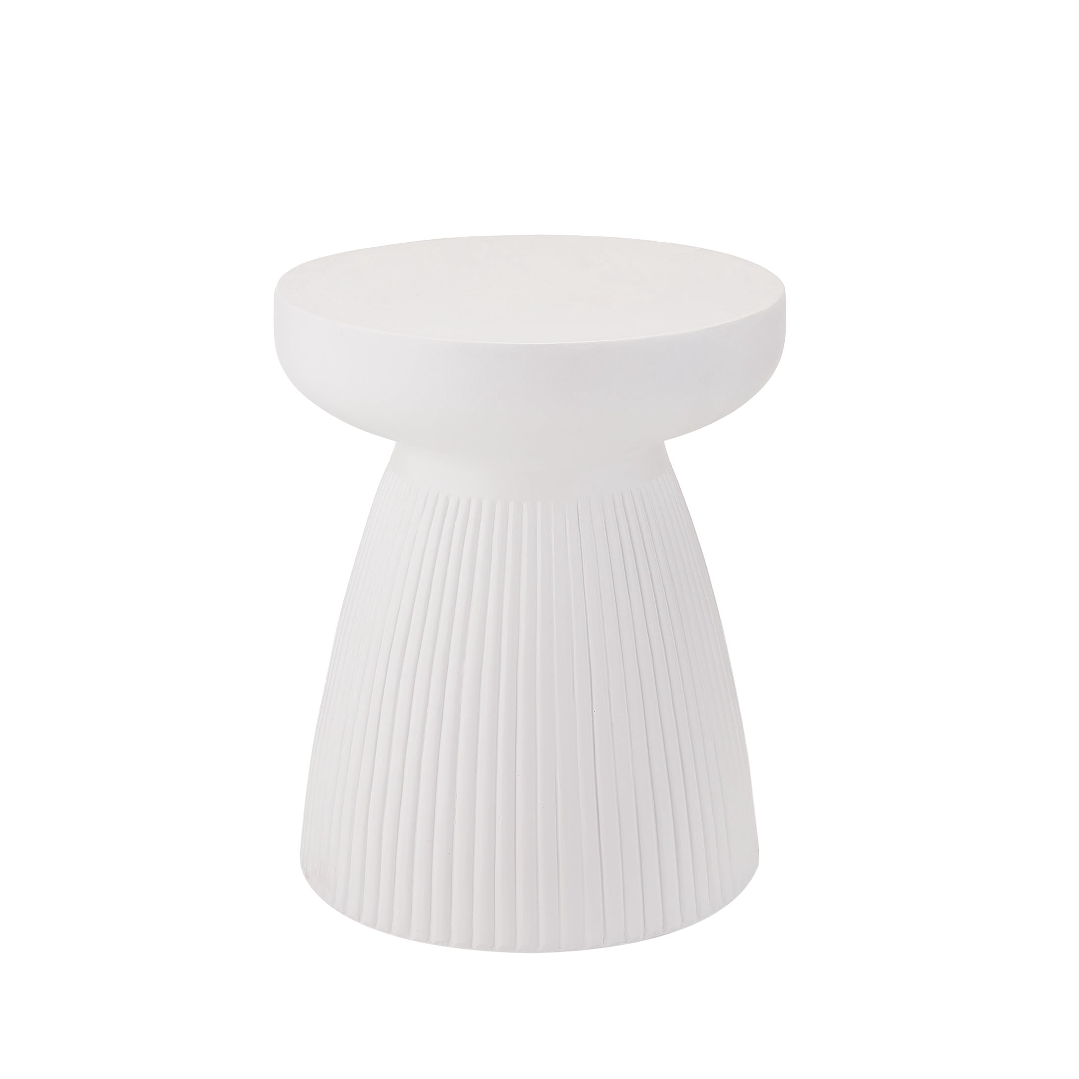 Christopher Knight Home 20"H Outdoor Lightweight Concrete Side Table, MGO Accent Table for Patio Garden, White
