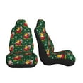 thumbnail image 3 of Honeii Vintage Santa Skiing Green Plaid for Car Seat Covers Full Set, Seat Covers for Cars, Car Seat Protector Waterproof, Leather Car Seat Cushion-2 PCS, 3 of 9