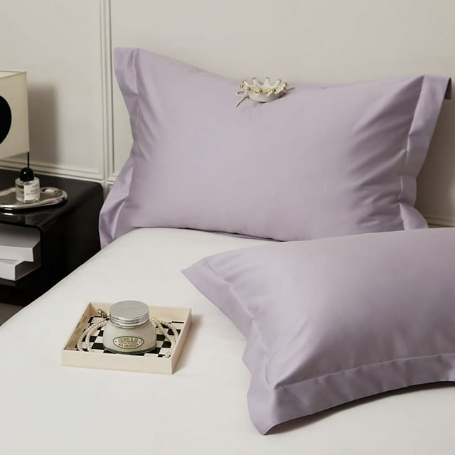 Nvzi 1 funda de almohada de algodón Clásica y atemporal, funda de almohada simple de color puro, con cualquier cama es brillante 18,9 x 29,13 pulgadas (lila)