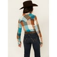 thumbnail image 4 of Shyanne Women's Plaid Print Long Sleeve Button-Down Western Shirt - SRSU24W48-CRML Medium  US, 4 of 4