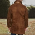 thumbnail image 4 of WTOBBY Men's Long Work Jacket with Button Pockets, Solid Color Casual Coat, Loose Fit Durable Outerwear for Outdoor and Everyday Practical Use,Brown L, 4 of 6
