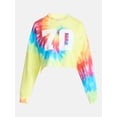 thumbnail image 5 of No Boundaries Pride Graphic Washed Cropped Crewneck Sweatshirt, Women's XXS-XL, 5 of 5