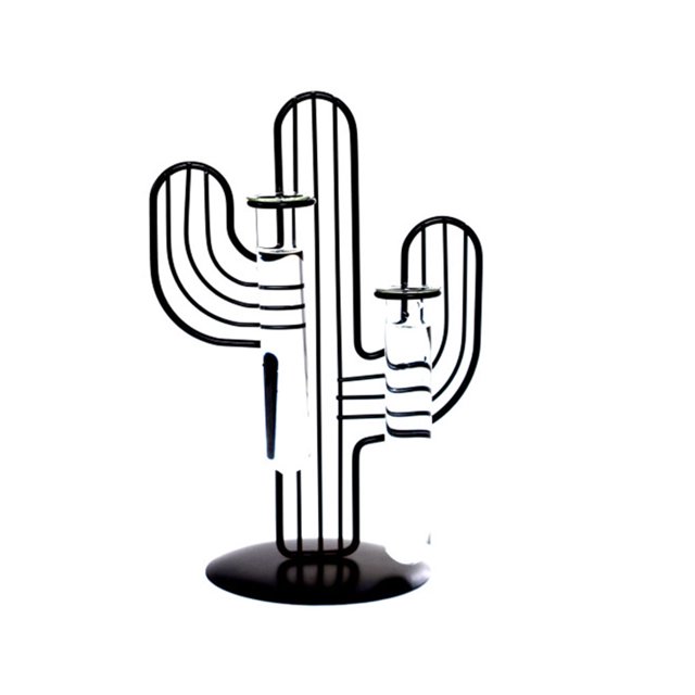Advancent Macetero de cristal metálico, decoración elegante para escritorio o hogar, y diseños, soporte para florero Jardín y Patio cactus