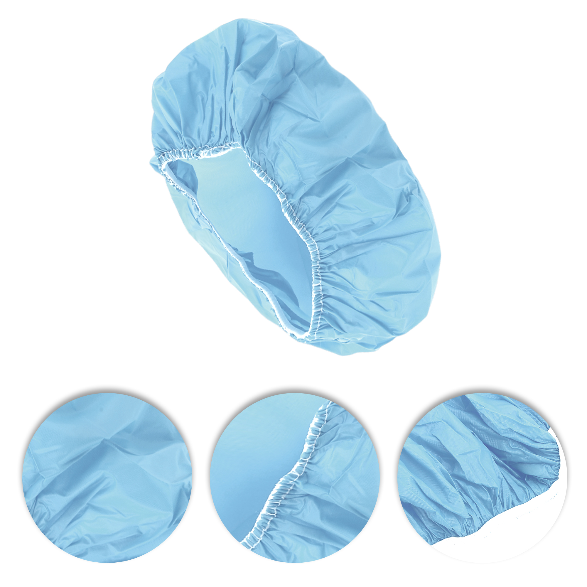 Unique Bargains Women's Convenient Bath Cap for Bathroom 1 Pc Blue