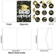 thumbnail image 3 of Precio sorpresa!Tarjeta de mensaje de temporada de graduación, surtido de tarjetas de graduación, negro y dorado, felicitaciones con sobre, 12 Uds., 3 of 5