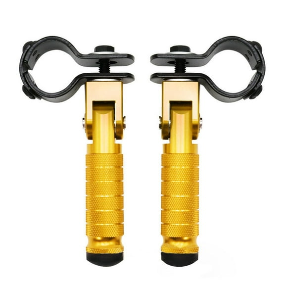CNC Folding Rearsets Folded Motorbike Footrest Bicycle Foot Pegs Pedal Gold pair