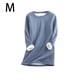 thumbnail image 5 of Jumpingount Ropa interior térmica para mujer, Color sólido, reutilizable, lavable, manga larga, cuello redondo, invierno, otoño, ropa interior cálida Prendas para la parte del cuerpo Azul METRO Jumpingount AP013396-26, 5 of 6