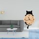 thumbnail image 2 of Reloj de pared con forma de pájaro, estatua de animal, reloj de pared decorativo de gato, silencioso, de resina MDF, apto para oficinas, bibliotecas,, 2 of 8