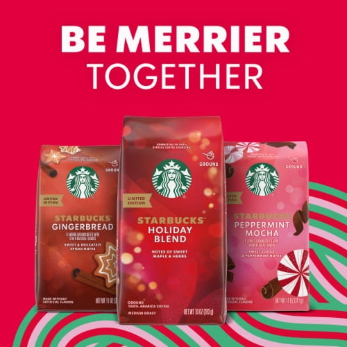 2X - Starbucks Peppermint Mocha Flavored Light Roast Coffee - 11oz