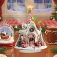 thumbnail image 4 of yulier Christmas House Table Centerpieces, Xmas Gifts, 2D Acrylic Christmas Tree House Table Ornaments with Base, Indoor Home Office Christmas Decorations for Mantel, Shelf, Tabletop, 4 of 6