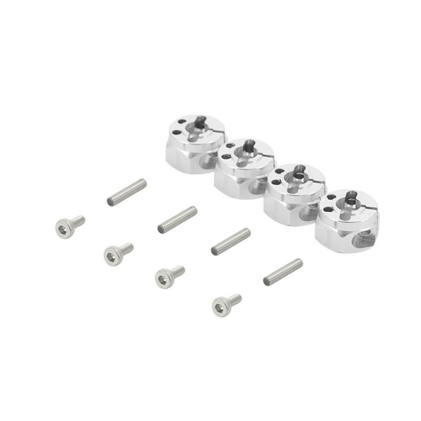 Crawler Hexagon Bond Climbing Solid Metal de 12 mm Hex Hex Construction Toys 1/10 RC Modelo Accesorios Reemplazo de SCX10 Silver 1 Set Inevent FN001869-01