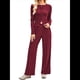 thumbnail image 2 of Conjunto de Chándal de 2 Piezas para Mujer, con Pantalones Acampanados de Yoga y Mangas Largas, Estilo Casual, A Juego. Vino Tinto L, 2 of 9