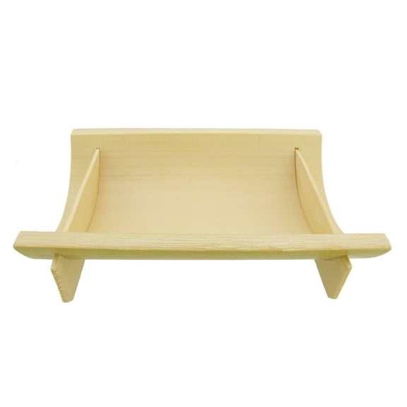 Bamboo Canoe Half Circular Sauce Appetizer Dish Sushi Plate - 5.9" x 4" - 10 Pieces