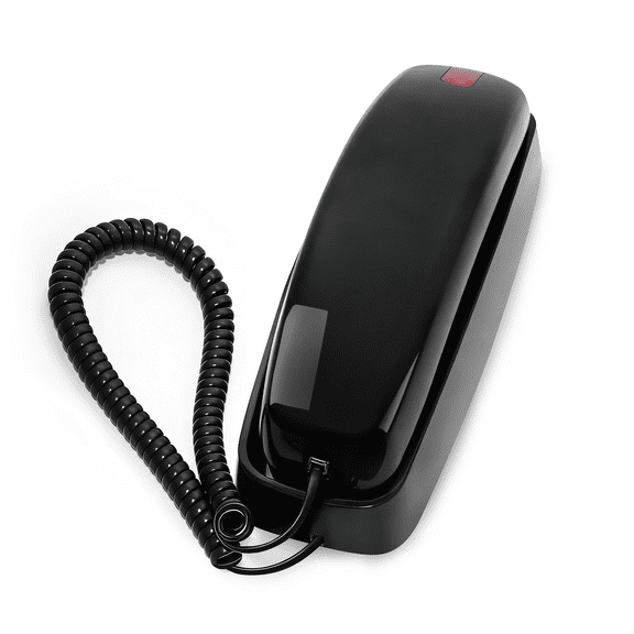 Uvital Corded Phones for Landline, Wall-Mount Telephones for Landline Phone with Loud Ringer, Home or Office Phone, No Power Required, Emergency Telephone, Black