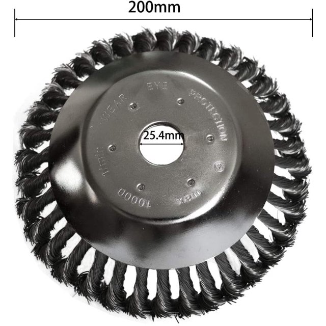 Cabezal de desbrozadora, desbrozadora de 200x25,4 mm, desbrozadora, desbrozadora para herramientas agrícolas de jardín de césped (8 pulgadas) XianweiShao 8390613984364