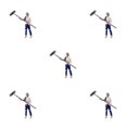 thumbnail image 1 of Ruiboury Miniature Hand-Painted Model People Figure Diorama Scenery Lifelike and Charming Assistant White height 2.8-3cm 5Set, 1 of 6