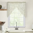 thumbnail image 2 of Louis Floral Lace Window Curtain Swag Pair 72" x 32" in Ivory, 2 of 6