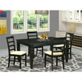 thumbnail image 3 of East West Furniture Weston 5-piece Wood Dining Table and Chairs in Black, 3 of 3