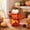 B#144, variant on 3-Tier Stacked Artificial Pumpkin Decor White Orange Red Harvest Tabletop Centerpiece with Maple Leaves Berries Thanksgiving