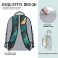 thumbnail image 4 of Teal Gold Marble Backpack for School,Cute School Bag,Schoolbag with Adjustable Shoulder Straps & Padded Back,15.3"x11"x6.7", 4 of 5