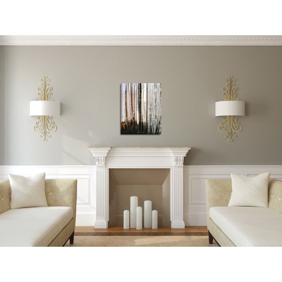 Gango Home Decor Contemporary Cracked Glass I by Monika Burkhart (Ready to Hang); One 22x28in Hand-Stretched Canvas