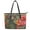 3D Hummingbird Hibiscus, variant on Tiger Print Tote Bag for Women Practicality Satchel Handbags PU Leather Work Bag with Handle for Daily Use Work
