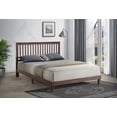 thumbnail image 2 of Brown Queen Rubberwood & MDF Wooden Platform Bed (Fully Slated), 2 of 3