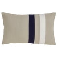 thumbnail image 1 of Down Filled Dual Stripe Pattern Cotton Throw Pillow - Navy Blue, 1 of 1