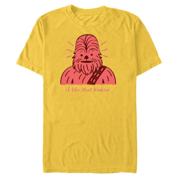 Star Wars Chewbacca I Like That Wookiee Valentine’s Day - Short Sleeve Blended T-Shirt for Adults - Customized-Yellow
