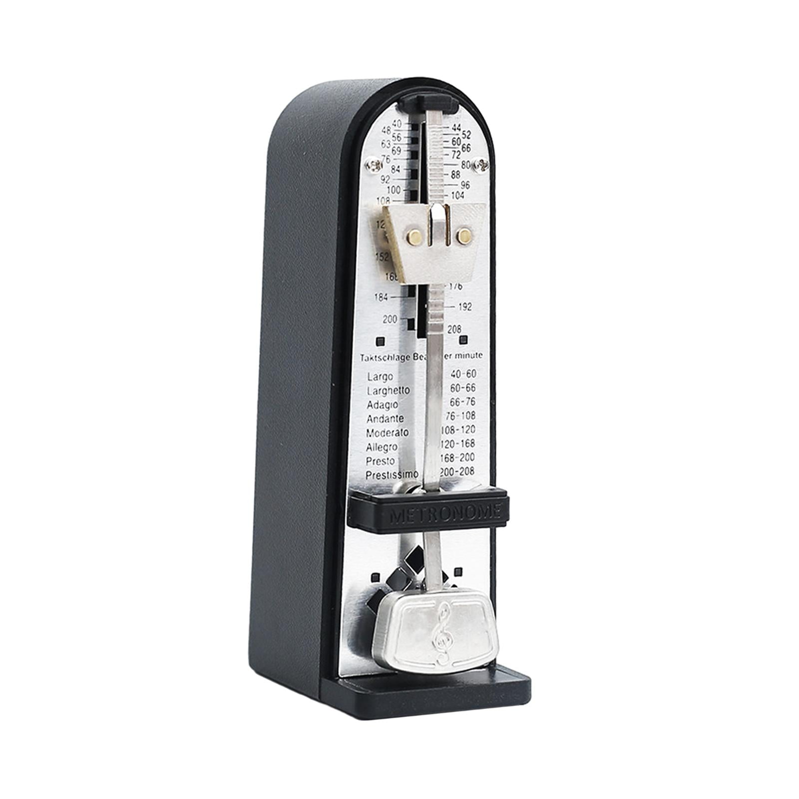 Mechanical Metronome Metal High Precision Loud Sound for Drums Piano Ukulele Black