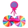 thumbnail image 1 of Niños Lollipop Candy Vestidos vestido de fiesta de cumpleaños niñas Arco Iris tutú vestido Vestidos niños ropa conjunto para 0-12 Years5-6T Gao Jinjia LED, 1 of 2