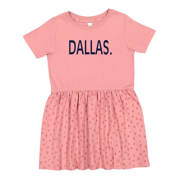 Inktastic Dallas in Blue Text Girls Toddler Dress
