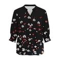 thumbnail image 3 of Camisetas de Cuello de la Tripulación de Manga Larga para Hombres Cómodas Suaves de Moda Casual 3/4 Cuarto de Manga V-Cuello Superior de la Mujer Camisetas de Manga Larga Algodón, 3 of 5