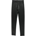 thumbnail image 2 of I.N.C Womens Shiny Pull-On Casual Leggings, Black, 2, 2 of 2