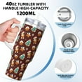 thumbnail image 3 of Sikiie Christmas Gingerbread Insulated Stainless Water Bottle Lid Travel Mug Cup Insulated Tumblers Cup 40oz Ice Bully With Handle, 3 of 8