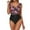 Hot Pink, variant on Womens Swimsuits Tankini Summer Fashion Waist Hollowed Out Mesh Digital Print Women's Swimwear Hot Pink