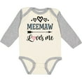 thumbnail image 3 of Inktastic My Meemaw Loves Me Girls Girls Long Sleeve Baby Bodysuit, 3 of 5