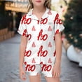 thumbnail image 2 of WEAIXIMIUNG Ensemble de Pyjamas pour Petites Filles et Garçons, Satin de Noël, Manches Courtes, 2 Pcs, Classique, 6-7 Ans, 2 of 4