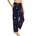 thumbnail image 2 of Disketp Multi-Colored Spiders Print Women'S Comfy Pajama Pants Casual Drawstring Palazzo Lounge Wide Leg Pants, 2 of 9